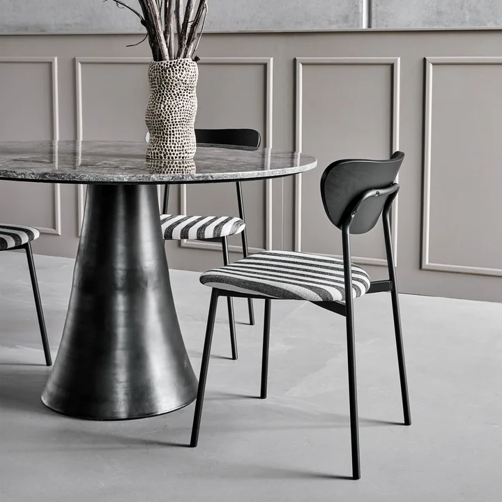 House Doctor - Must Stuhl 51,5 x 46 x 80 cm, noir / blanc cassé