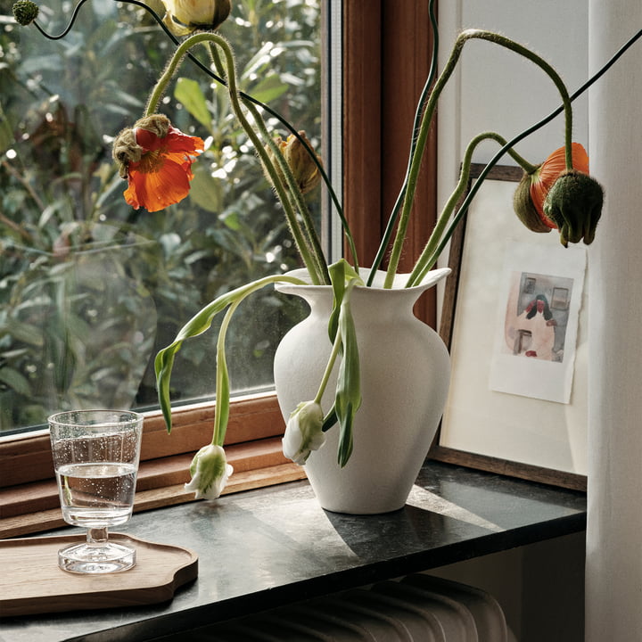 Florentina Vase, Ø 16 cm x H 2 2. 5 cm, blanc de Broste Copenhagen