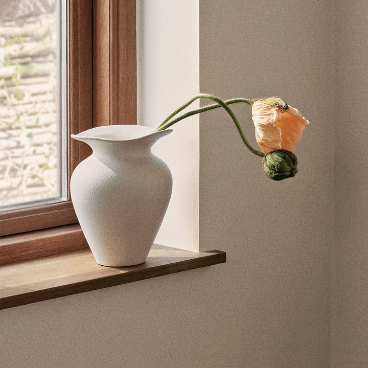 Florentina Vase, Ø 16 cm x H 2 2. 5 cm, blanc de Broste Copenhagen