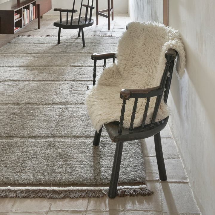 Tapis en laine Woolly de Lorena Canals in sheep white