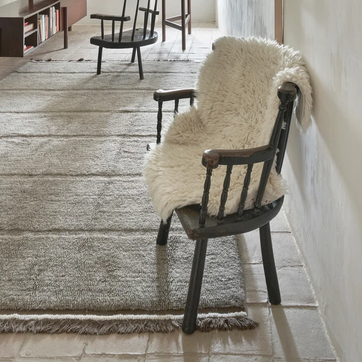 Tapis en laine Woolly de Lorena Canals in sheep white