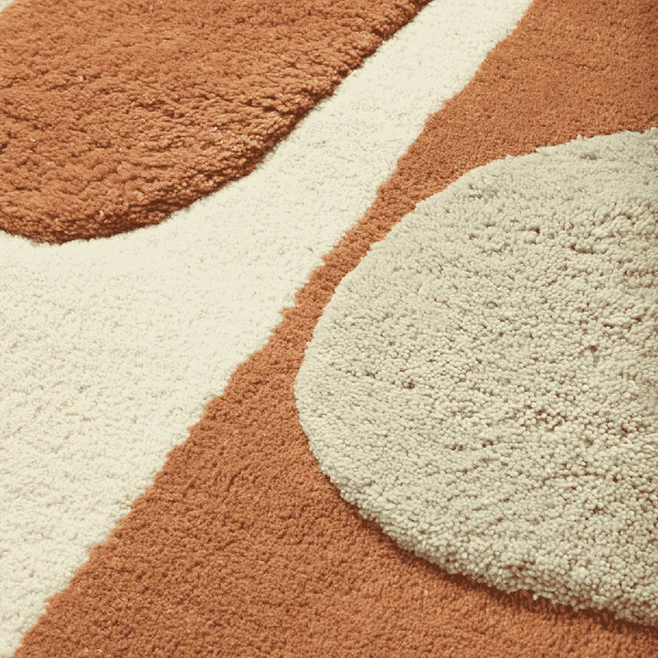 Ferm Living - Bloco tapis tufté, blush / blanc cassé