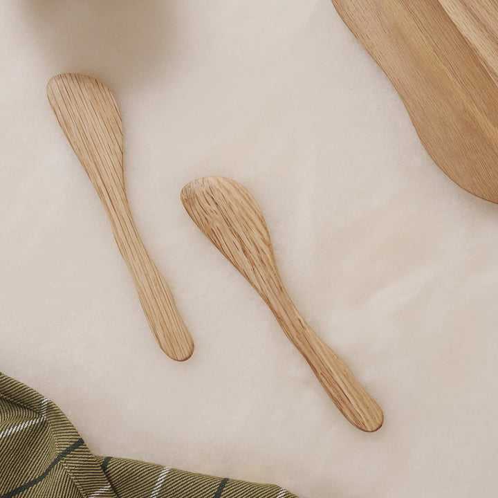 ferm Living - Cairn Couteau à beurre, chêne (set de 2)