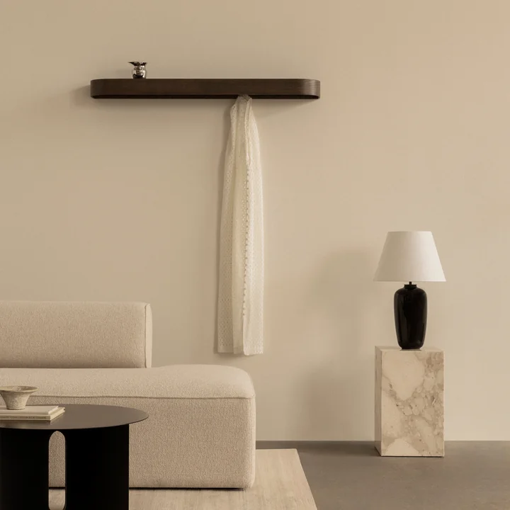 Audo - Epoch Etagère murale, L 150 cm, chêne teinté foncé / noir