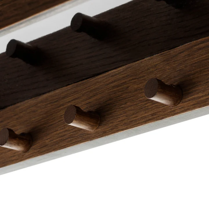 Audo - Epoch Etagère murale, L 150 cm, chêne teinté foncé / noir