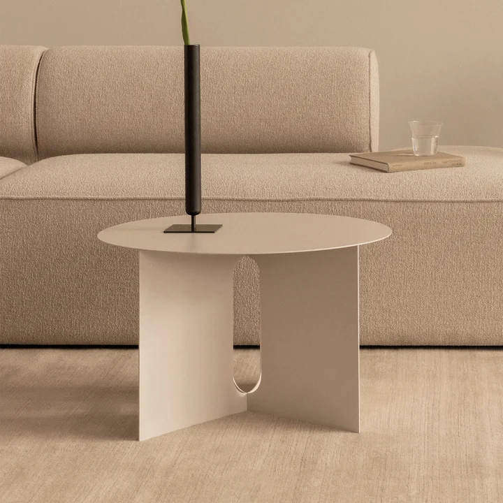 Audo - Androgyne Table d'appoint Base, Ø 63 cm, ivoire