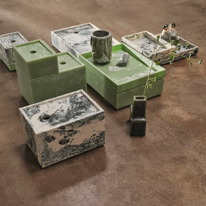 Ferm Living - Mist Collection, emerald off-white