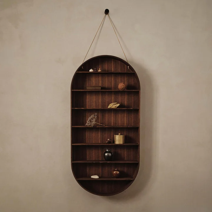 Ferm Living - Oval Dorm Étagère murale, chêne fumé