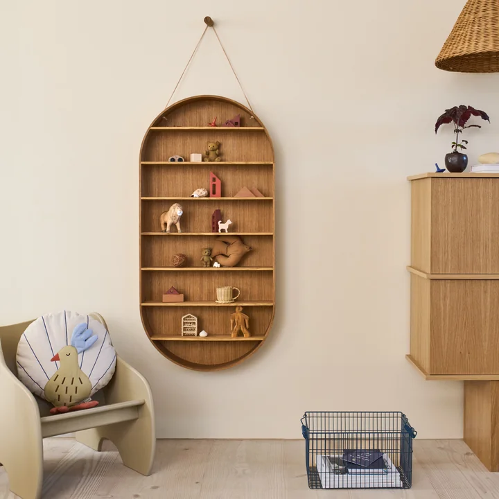 Ferm Living - Oval Dorm Étagère murale, chêne huilé