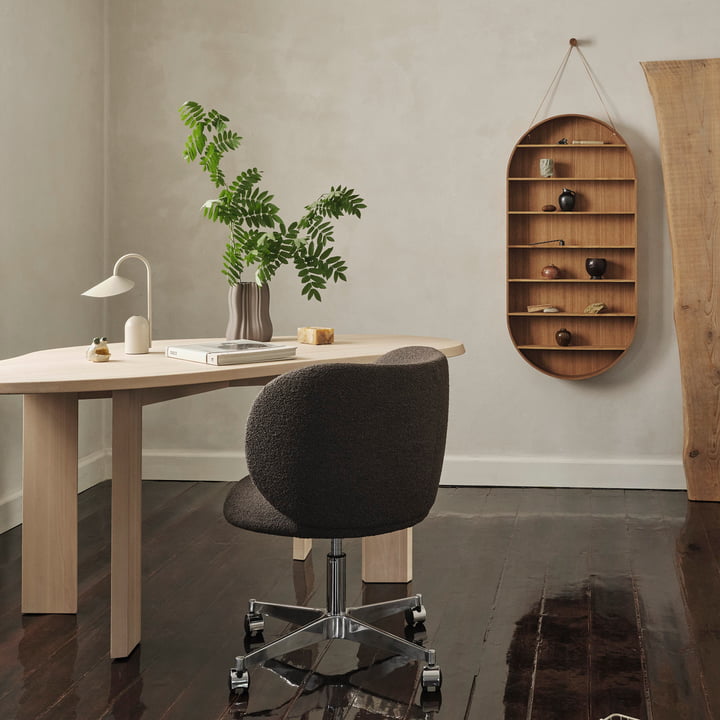 ferm Living - Oval Dorm Étagère murale, chêne huilé