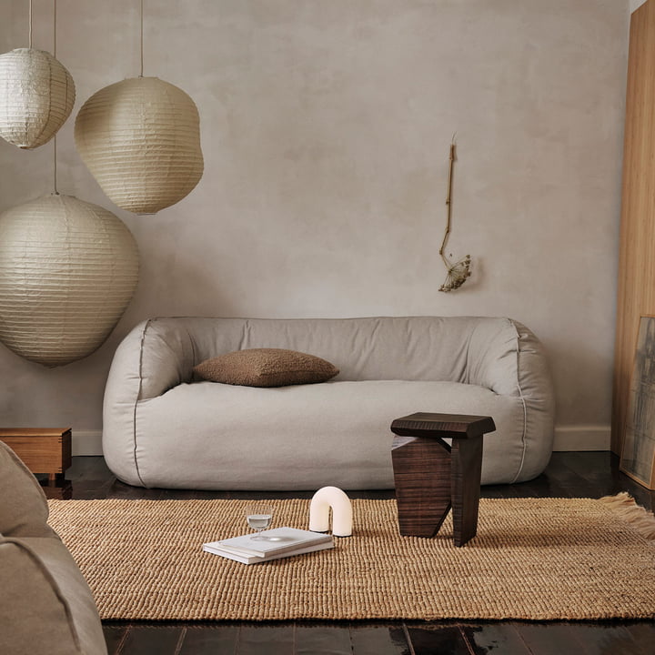 ferm Living - Nesten Canapé 2 places, Re-Cotton natural