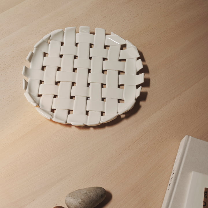 ferm Living - Plait plat de service, blanc cassé