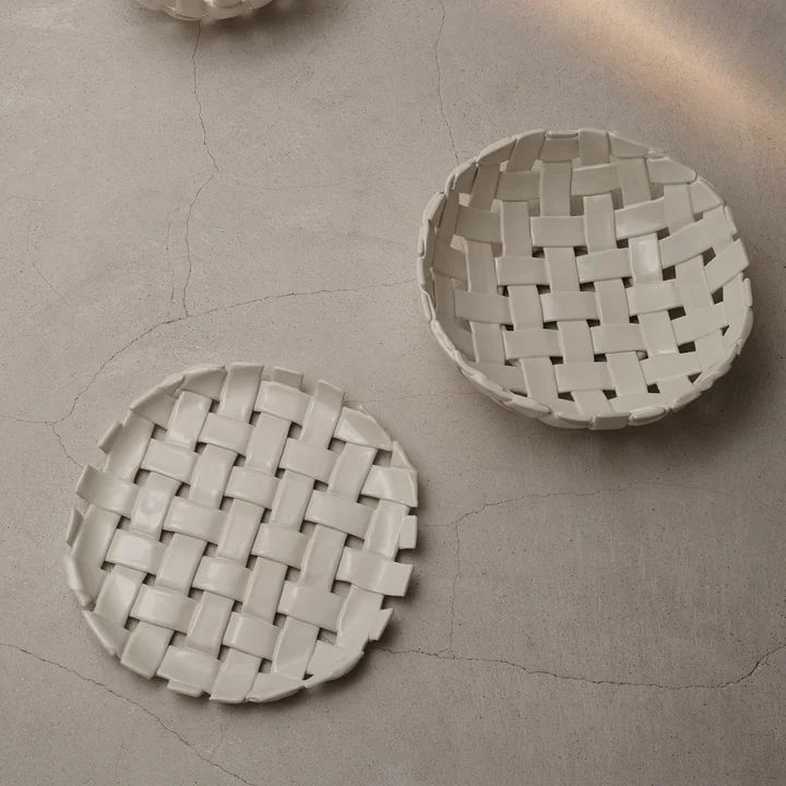 Ferm Living - Plait plat de service, blanc cassé