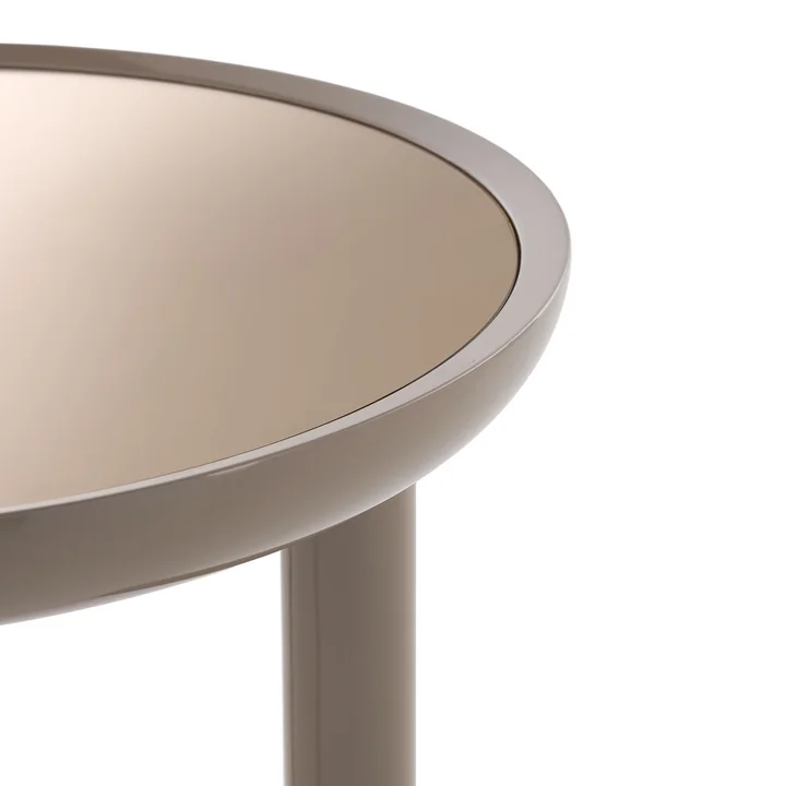 Kartell - K-Top table d'appoint, H 50 cm / Ø 60 cm, miroir bronze / gris tourterelle