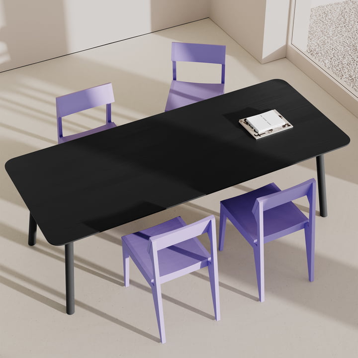 OUT Objekte unserer Tage - Meyer Color Table, frêne laqué noir
