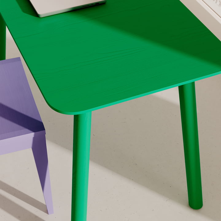 OUT Objekte unserer Tage - Meyer Color Table, frêne laqué, émeraude
