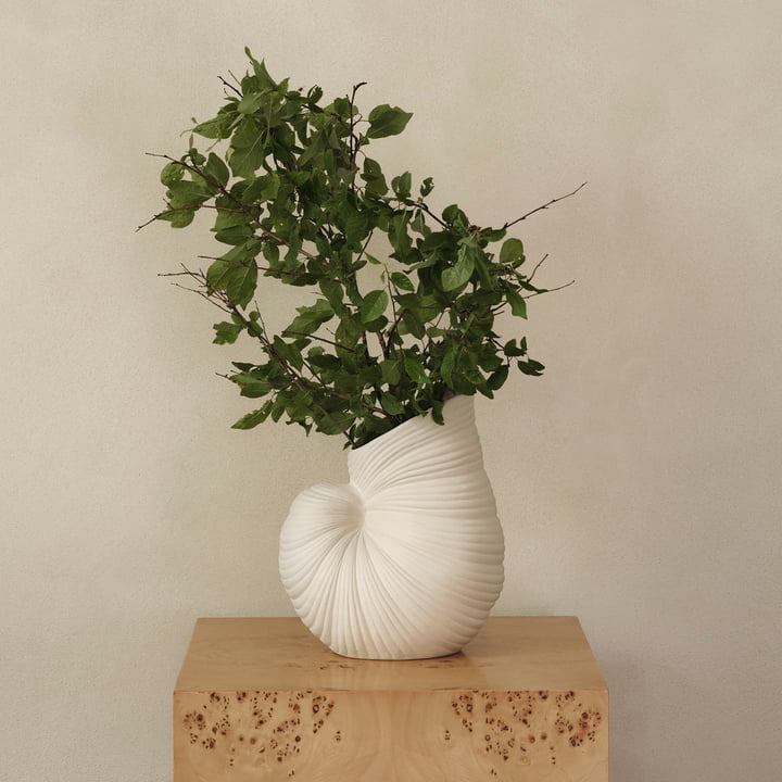 ferm Living - Shell Vase, blanc cassé