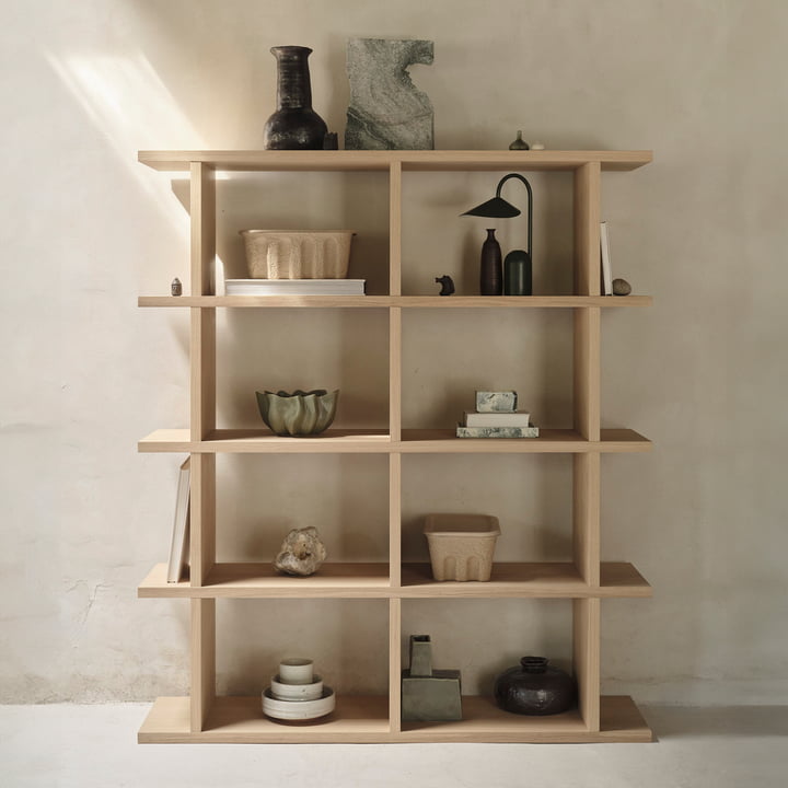 ferm Living - Kona Bibliothèque 2 x 4, 122,5 x 141 cm, chêne naturel