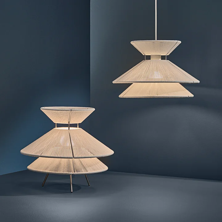 Frandsen - Kiku lampe de table et suspension, blanc