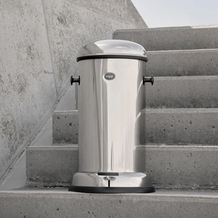 Vipp - 15 Poubelle à pédale, 14 l, inox