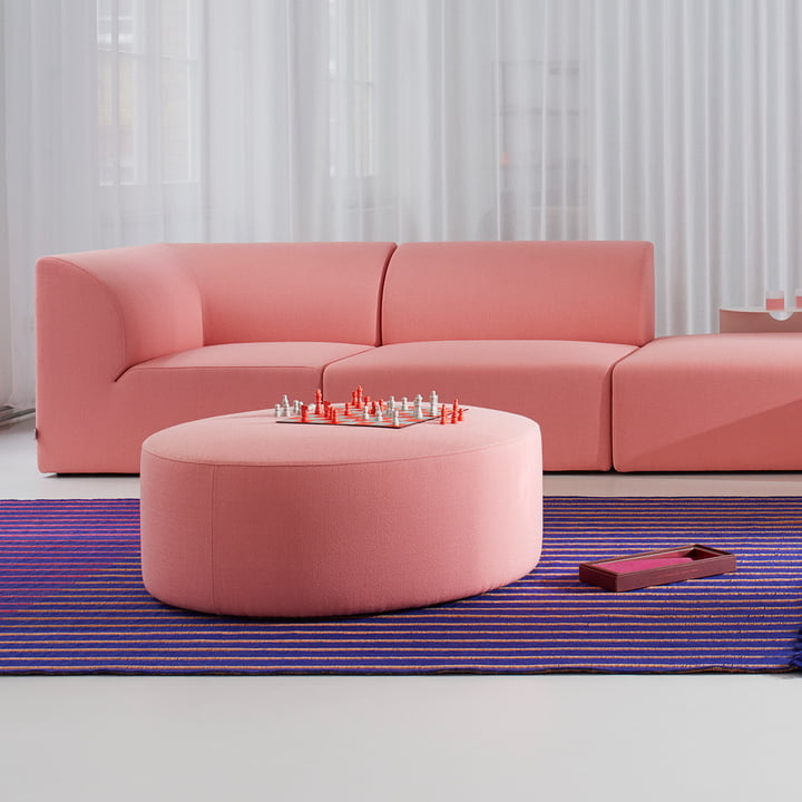 OUT Objets de nos jours - Weber 01 2. Canapé 5 places, rose (Vidar 4 0622 by Kvadrat)