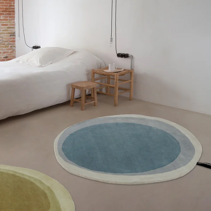 nanimarquina - Tapis Layers, Ø 120 cm, bleu / vert (édition exclusive)