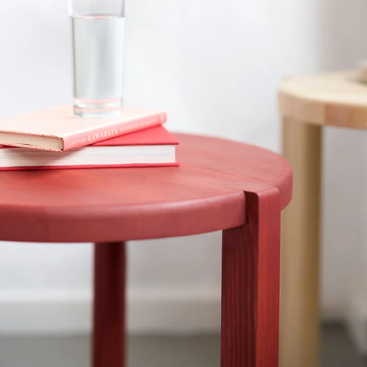 FDB Møbler - D108 Ragnesminde Table basse, Ø 48 cm, carmine red