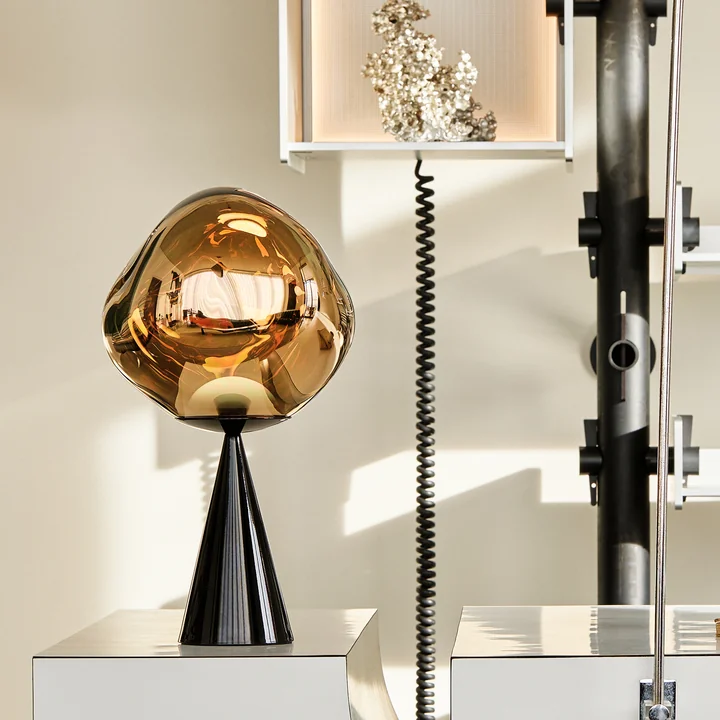 Tom Dixon - Melt Cone Fat LED lampe de table, or / noir