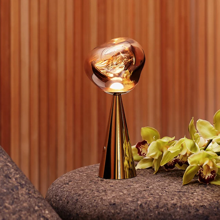 Tom Dixon - Melt LED lampe de table avec batterie, or