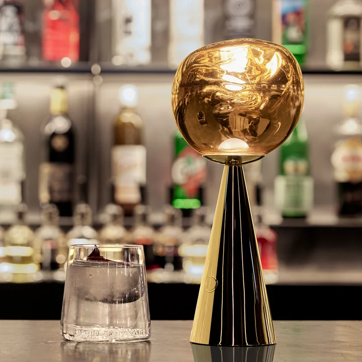 Tom Dixon - Melt LED lampe de table avec batterie, or