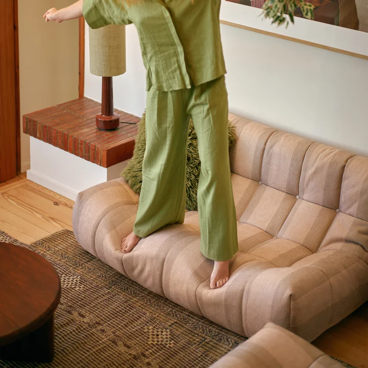 HKliving - Lazy Lounge Canapé, 2 places, lodge