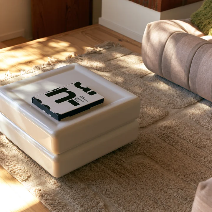 HKliving - Space Table basse, 60 x 60 cm, blanc