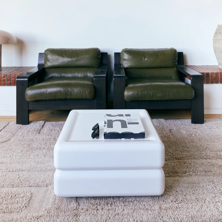 HKliving - Space Table basse, 60 x 60 cm, blanc