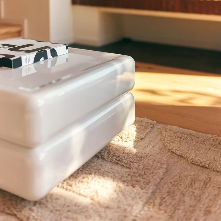 HKliving - Space Table basse, 60 x 60 cm, blanc