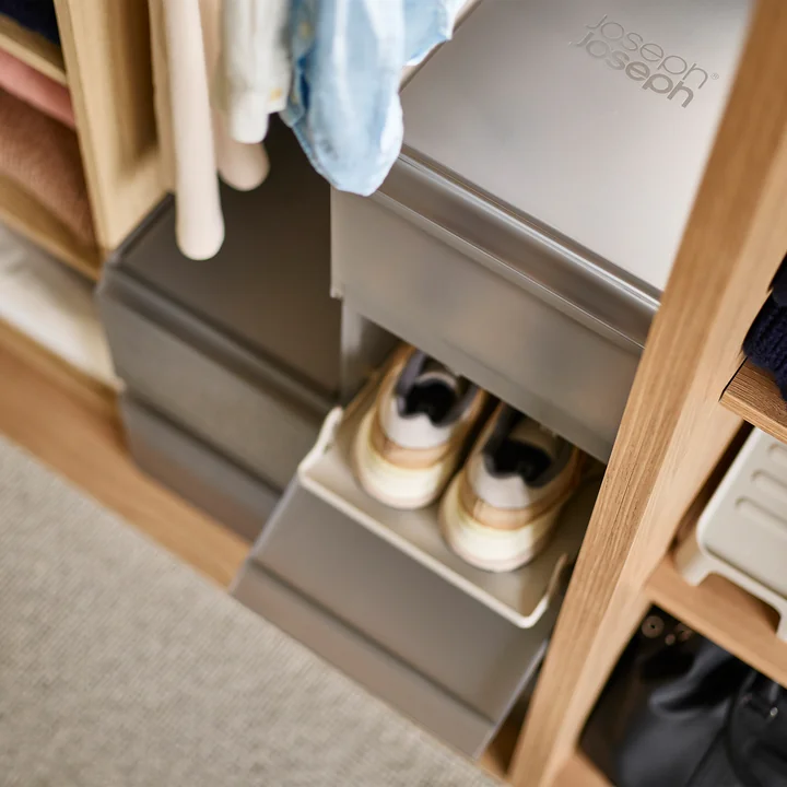 Joseph Joseph - ShoeCase Boîte de rangement Premium, gris