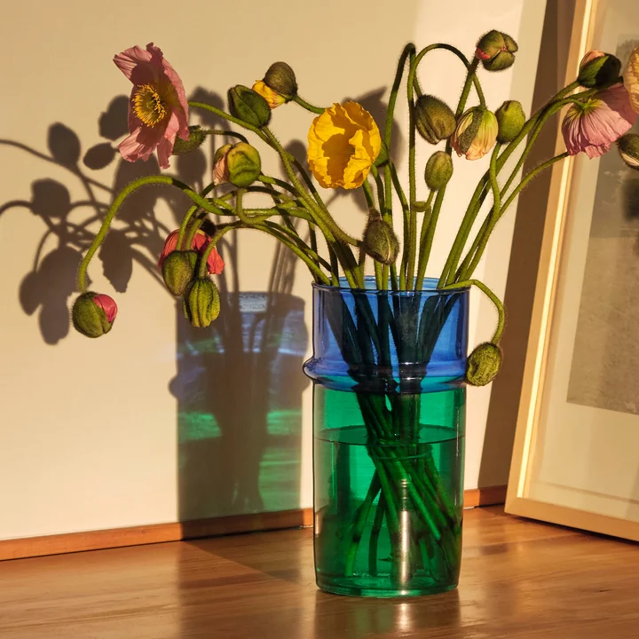 HAY - Vase marocain L, bleu et vert