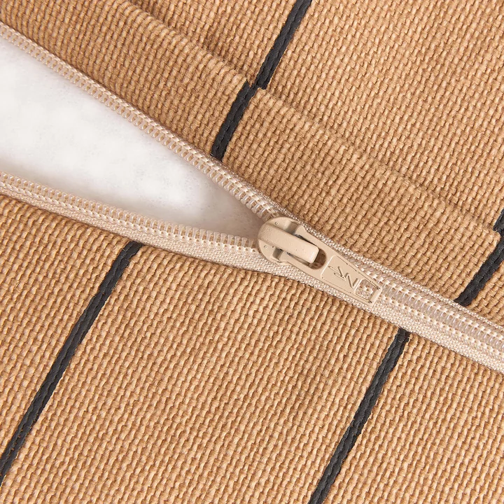 Nobodinoz - Vibes Pouf, L 74 x H 40 cm, marron / noir