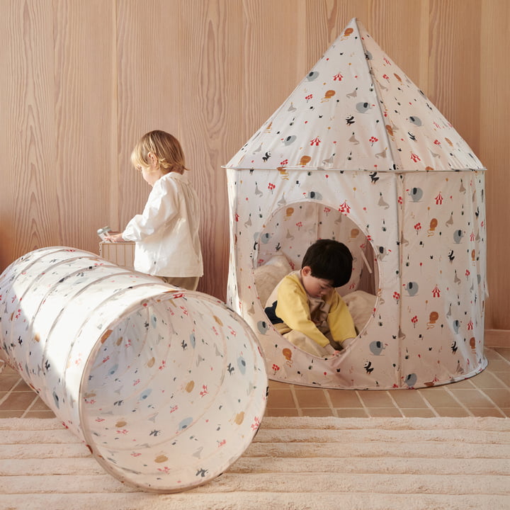 LIEWOOD - Emmanuel Pop Up Tunnel, Oaks Pop Up Tente de jeu, Circus, sandy