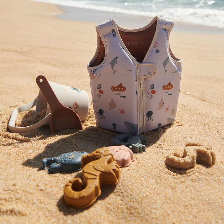 LIEWOOD - Gilma set de plage, Sea Creature, sandy (6 pièces)