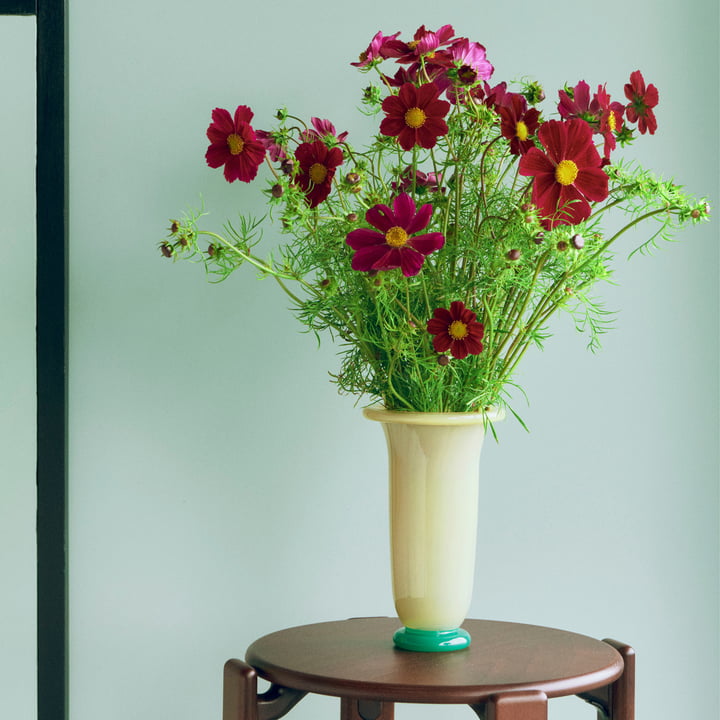 Hay - Empire Vase, large, sable / citron / vert