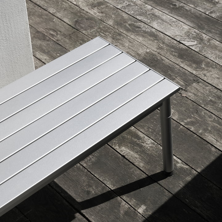 Ex Banc de jardin, 173 x 42 cm, aluminium de Normann Copenhagen