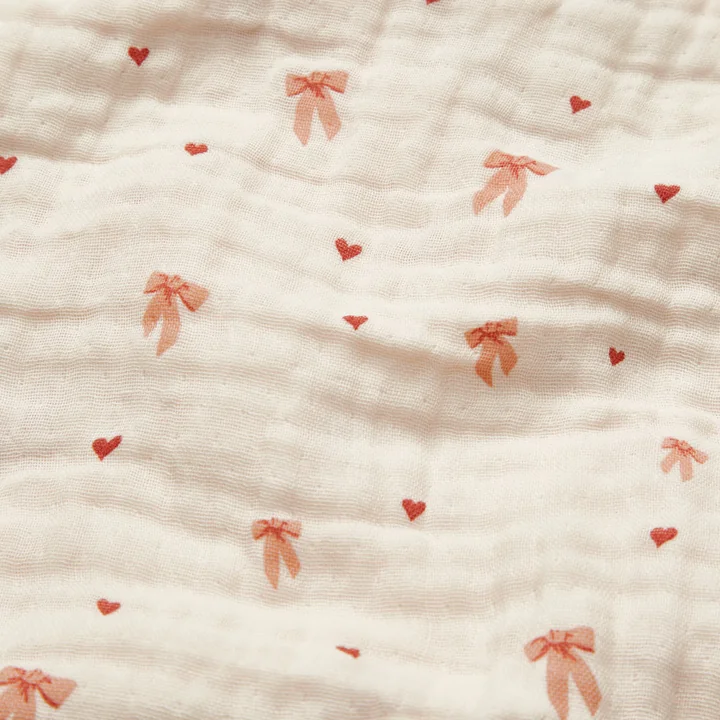 Cam Cam Copenhagen - Couverture en mousseline, 100 x 100 cm, bows