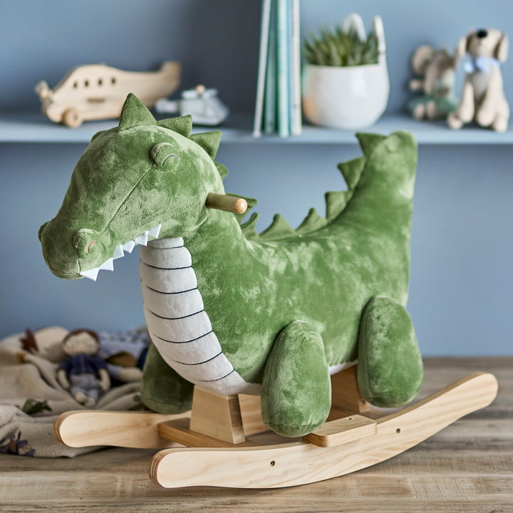 Bloomingville Mini - Arni Jouet à bascule, crocodile, vert