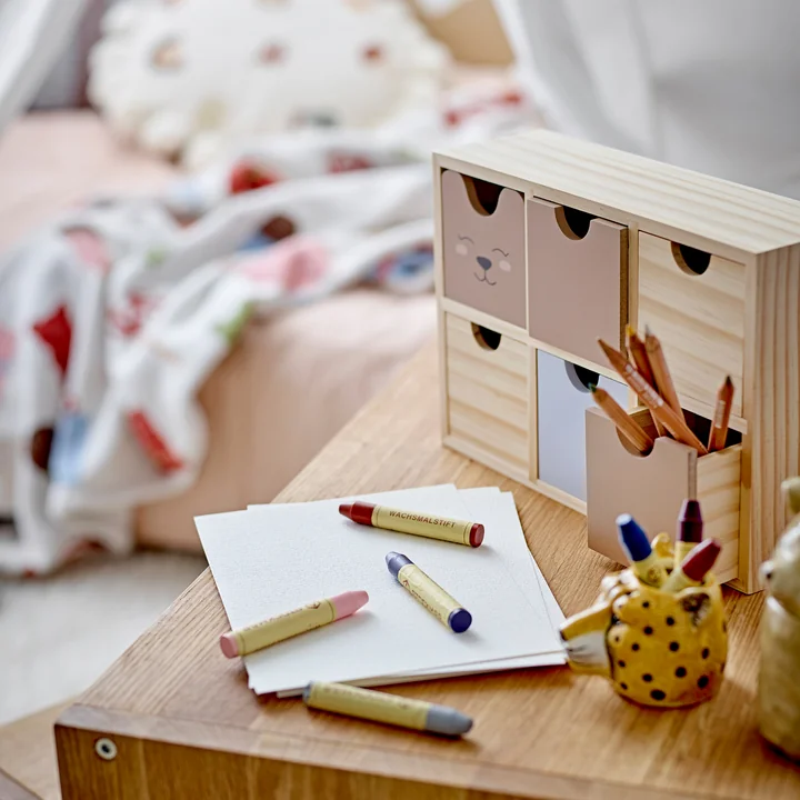 Bloomingville Mini - Calle Caisse de rangement, marron