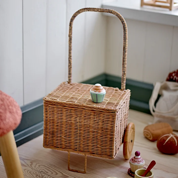 Bloomingville Mini - Penne Trolley pour enfants, L 29 x H 50 cm, rotin