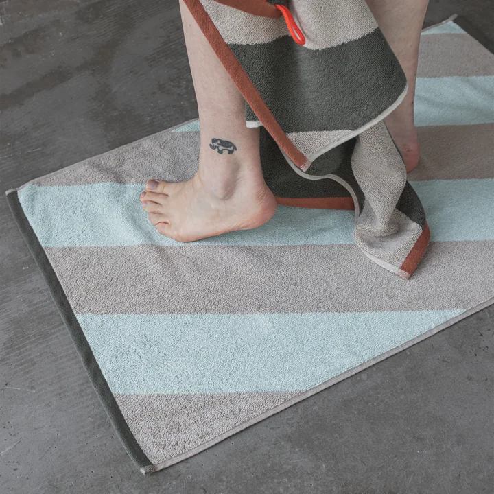 Mette Ditmer - Tapis de bain Diagonal, 50 x 80 cm, menthe