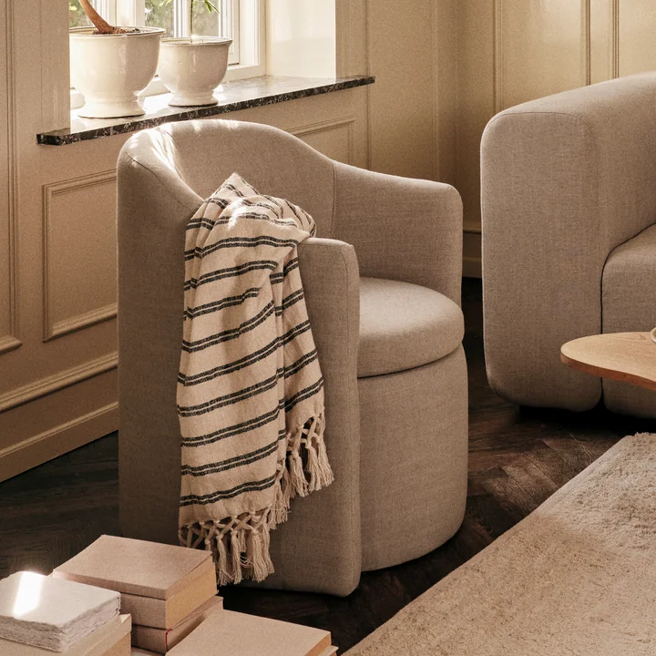 Broste Copenhagen - Elly Couverture, 130 x 160 cm, noir