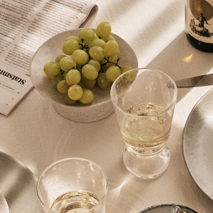 Broste Copenhagen - Nordic Vanilla Plateau à gâteaux, Ø 14,5 x 6 cm, blanc