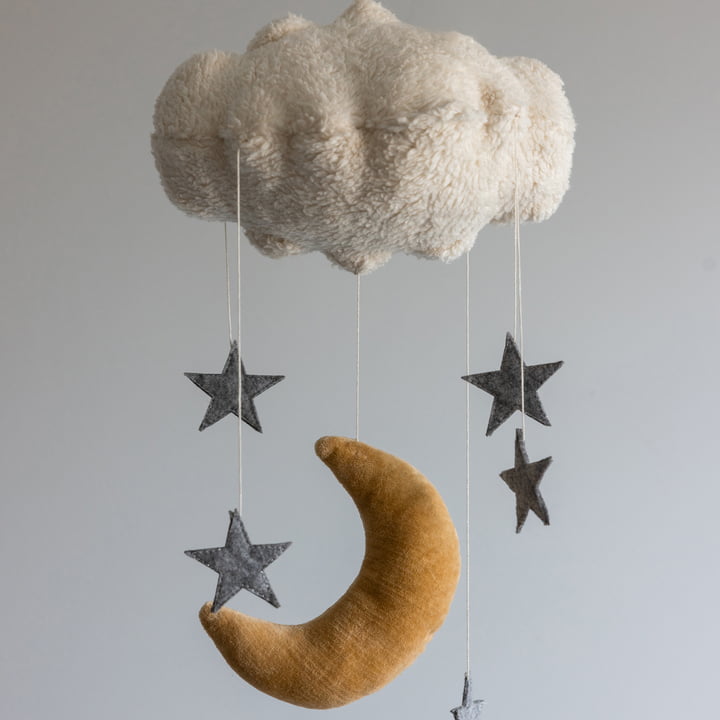 Sebra - Baby Mobile Moon & Stars, beige