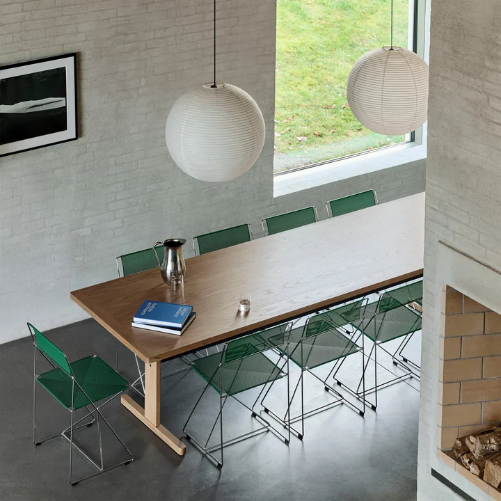 HAY - X-Line Chaise, Indoor, chromé / leek green